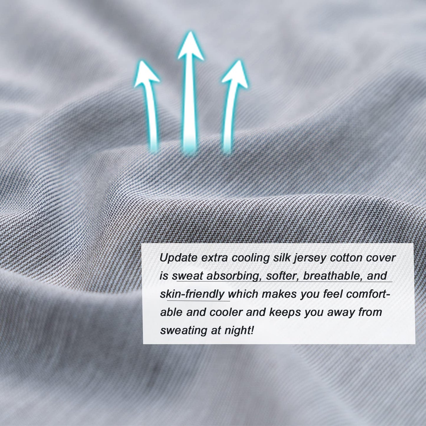 Meiz Pregnancy Pillow, Cooling Silky Pregnancy Pillows for Sleeping, 65" Full Body Maternity Pillow for Tall Pregnant Woman with Cooling Silk Jersey Cover, Grey
