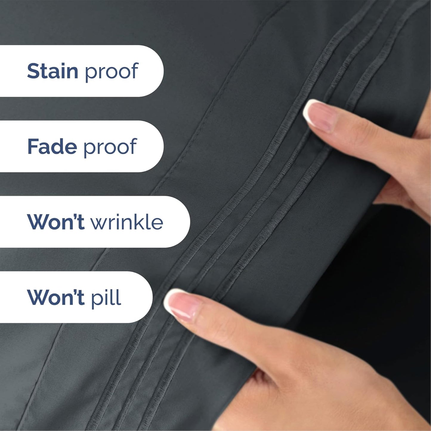 Queen Size 4 Piece Sheet Set - Extra Soft, Breathable & Cooling Sheets - Hotel Luxury Durable Bed Sheets for Women & Men - Deep Pockets, Easy-Fit & Wrinkle-Free Sheets - Slate Blue Oeko-Tex Bed Sheets