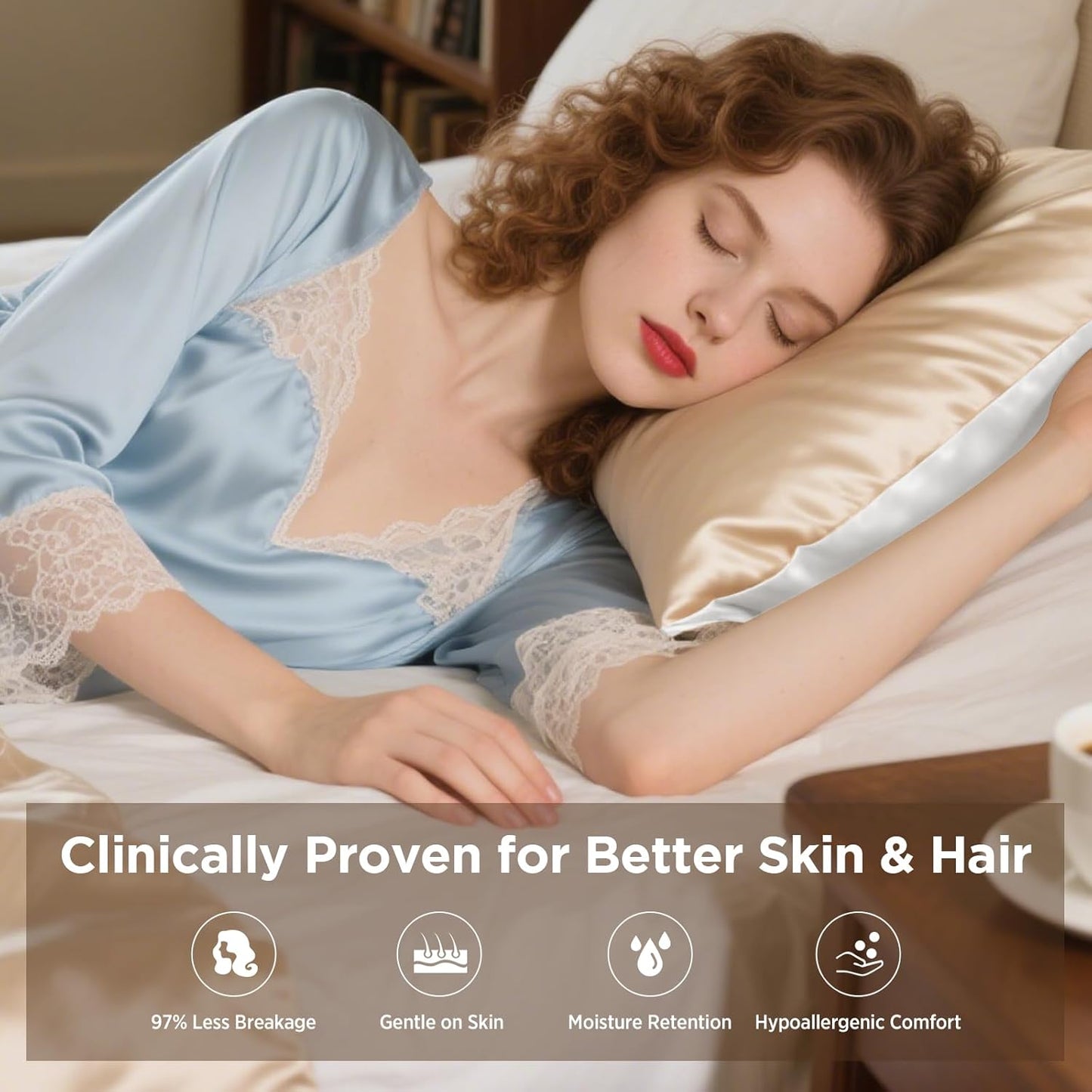 Utukky 100% Mulberry Silk Pillowcase 22 Momme - Ultra Premium 6A Grade Silk Pillow Case - Envelope Enclosure - Breathable Cooling Pillow Cover