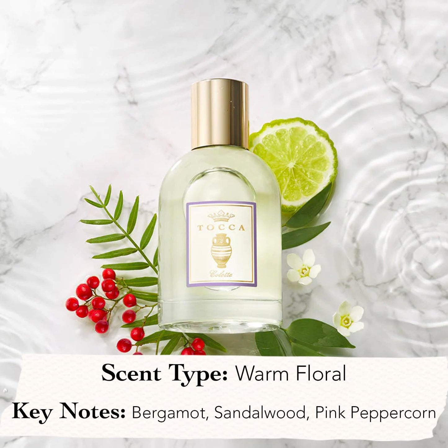 Tocca Colette Scented Dry Body Oil, 3.4 Fl Oz - Olio Sublime Profumato Body Fragrance, Warm Floral, Bergamot, Sandalwood, Pink Peppercorn