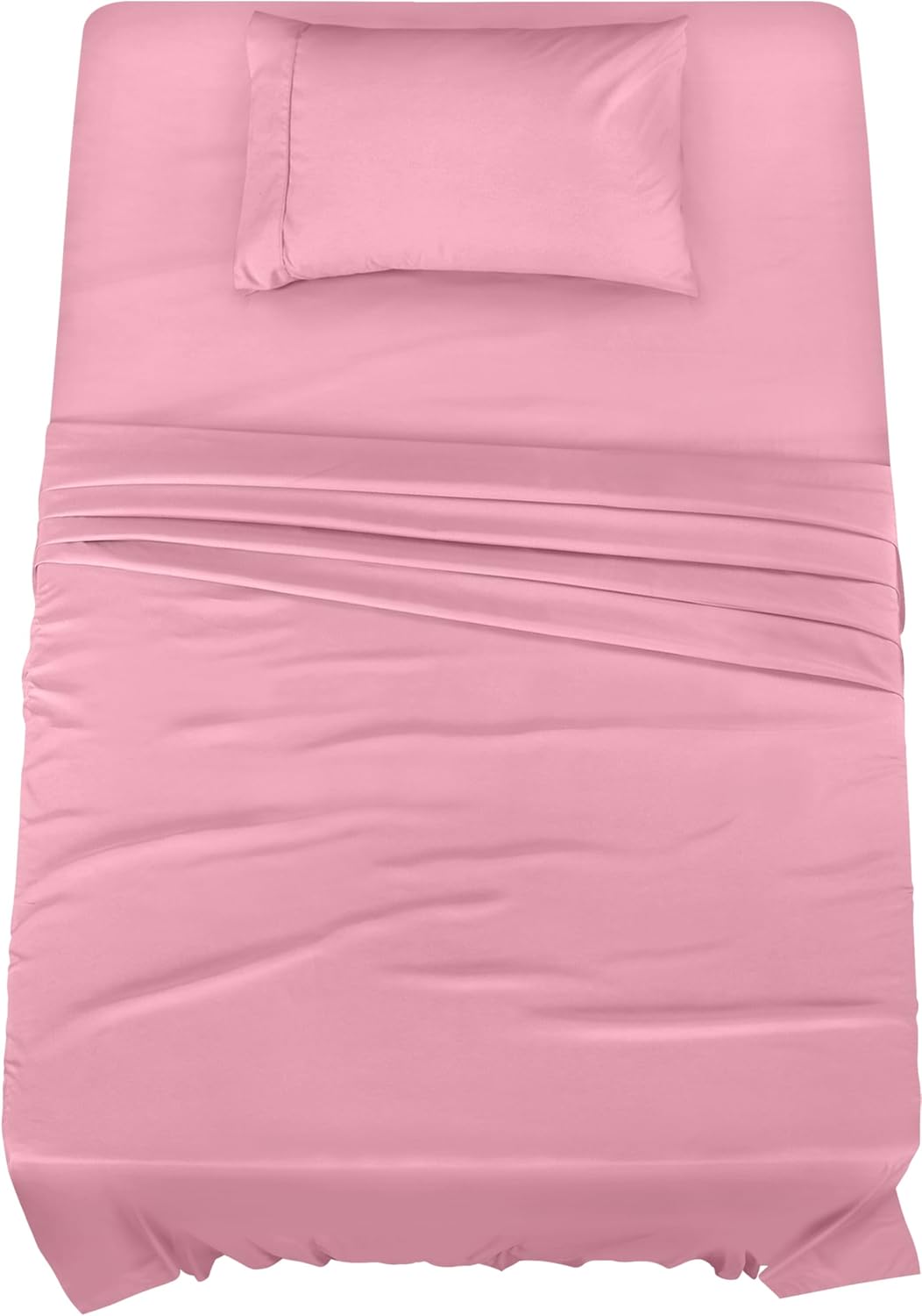Utopia Bedding Twin Bed Sheets Set - 3 Piece Bedding - Brushed Microfiber - Shrinkage and Fade Resistant - Easy Care (Crystal Pink)