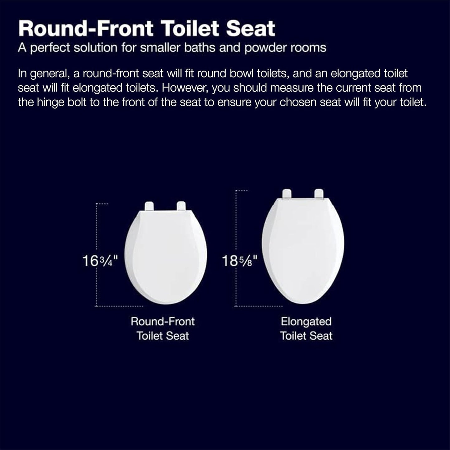 KOHLER K-4639-7 Cachet Quiet Close Toilet Seat, Black, Round