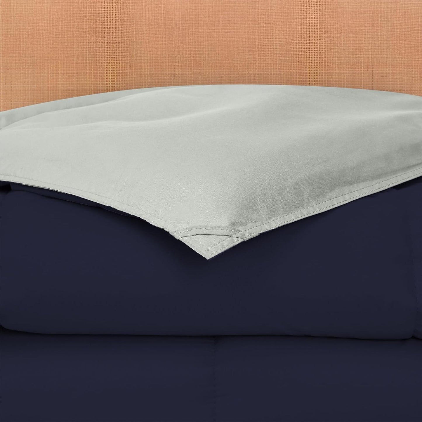 Modern Threads Down Alternative Reversible Comforter Navy/Silver Twin