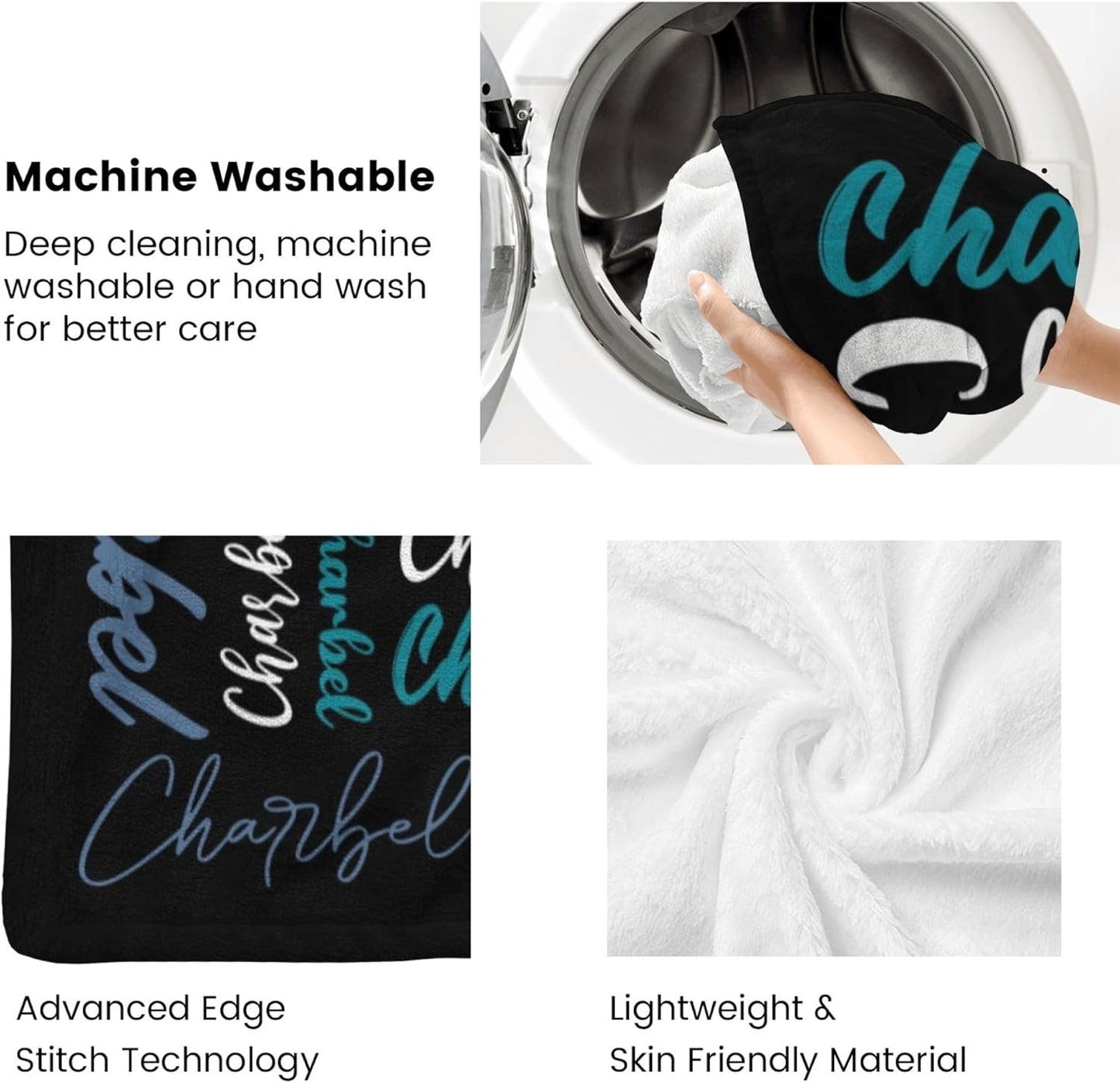Name Blanket Personalized Blanket for Adult Kids Flannel Customize Throw Blanket Custom (Color 13, 40 x 50 Inches)