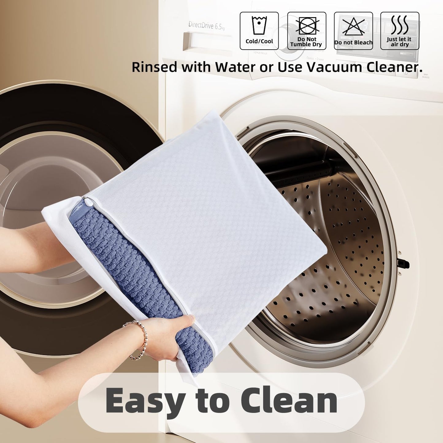 Large Bathroom Rugs Non Slip Washable Bath Rugs Super Absorbent Bathroom Rug Thin Quick Dry Low Pile Bath Mats, Denim Blue 36"x48"