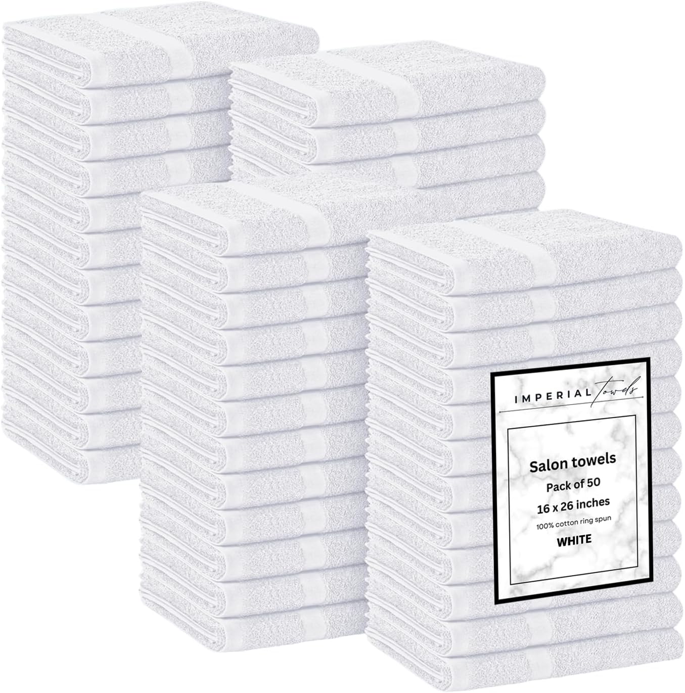 50 PK Saloon Towel White