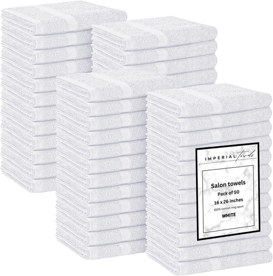 50 PK Saloon Towel White