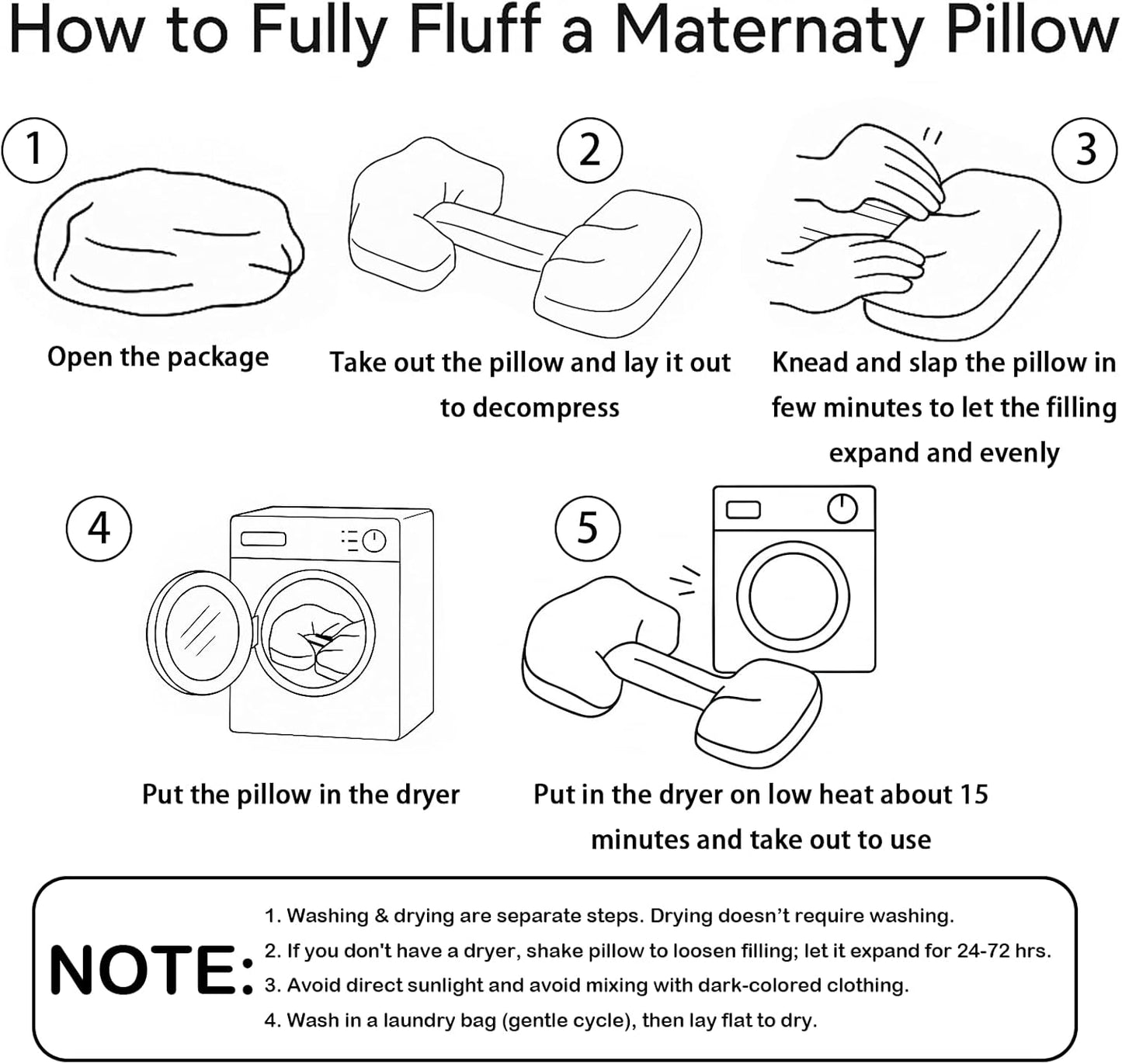Pregnancy Pillow for Sleeping, Portable Maternity Pillow Double-Side, Belly, Hip, Back Support for Pregnant Women, Maternity Wedge Pillow for Reducing Pregnancy Fatigue- Detachable & Washable