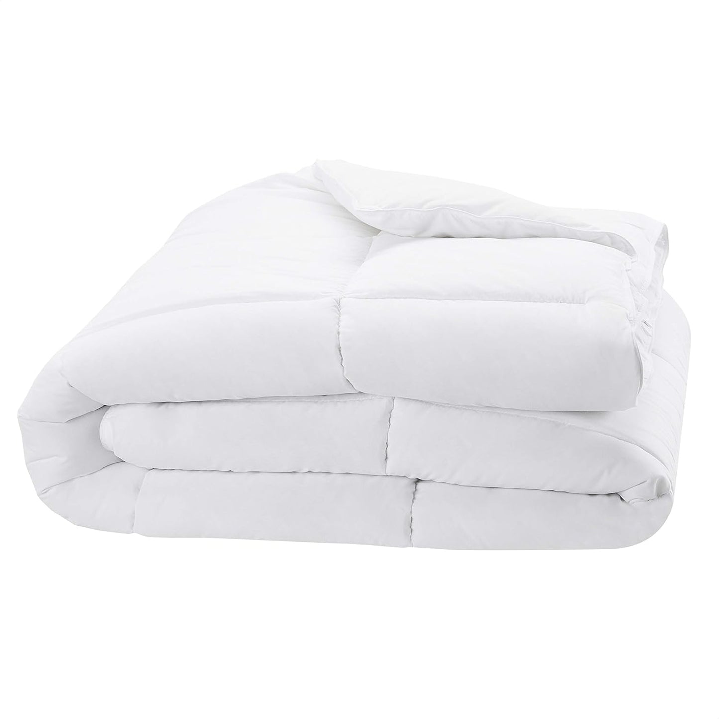 Amazon Basics White Down Alternative Comforter and Duvet Insert with Corner Tabs (Full/Queen, Light)