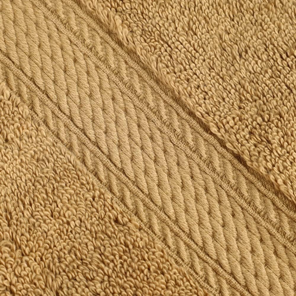 Superior Egyptian Cotton Pile 3 Piece Towel Set, Includes 1 Bath, 1 Hand, 1 Face Towel/Washcloth, Ultra Soft Luxury Towels, Thick Plush Essentials, Guest Bath, Spa, Hotel Bathroom, Toast