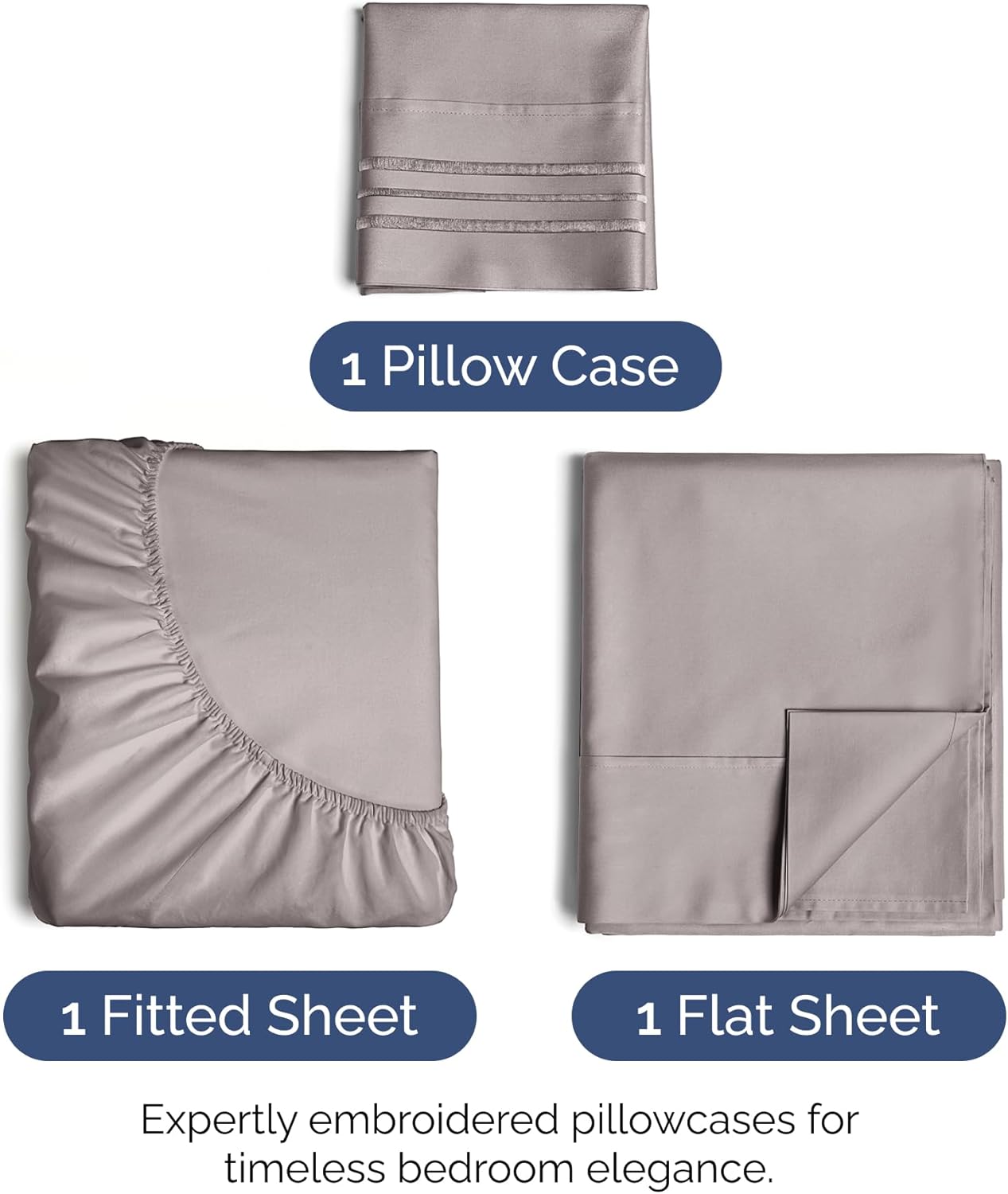 Thistle Twin Size 3 Piece Sheet Set - Extra Soft, Breathable & Cooling - Hotel Luxury Durable Bed Sheets - Deep Pockets, Easy-Fit & Wrinkle-Free - Purple Oeko-Tex