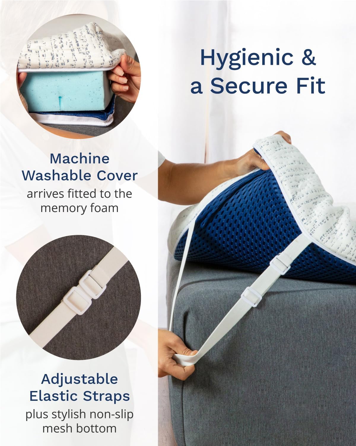 ViscoSoft 3 Inch Memory Foam Mattress Topper Full - Select High Density Ventilated Mattress Pad - Premium Removable Rayon Cover