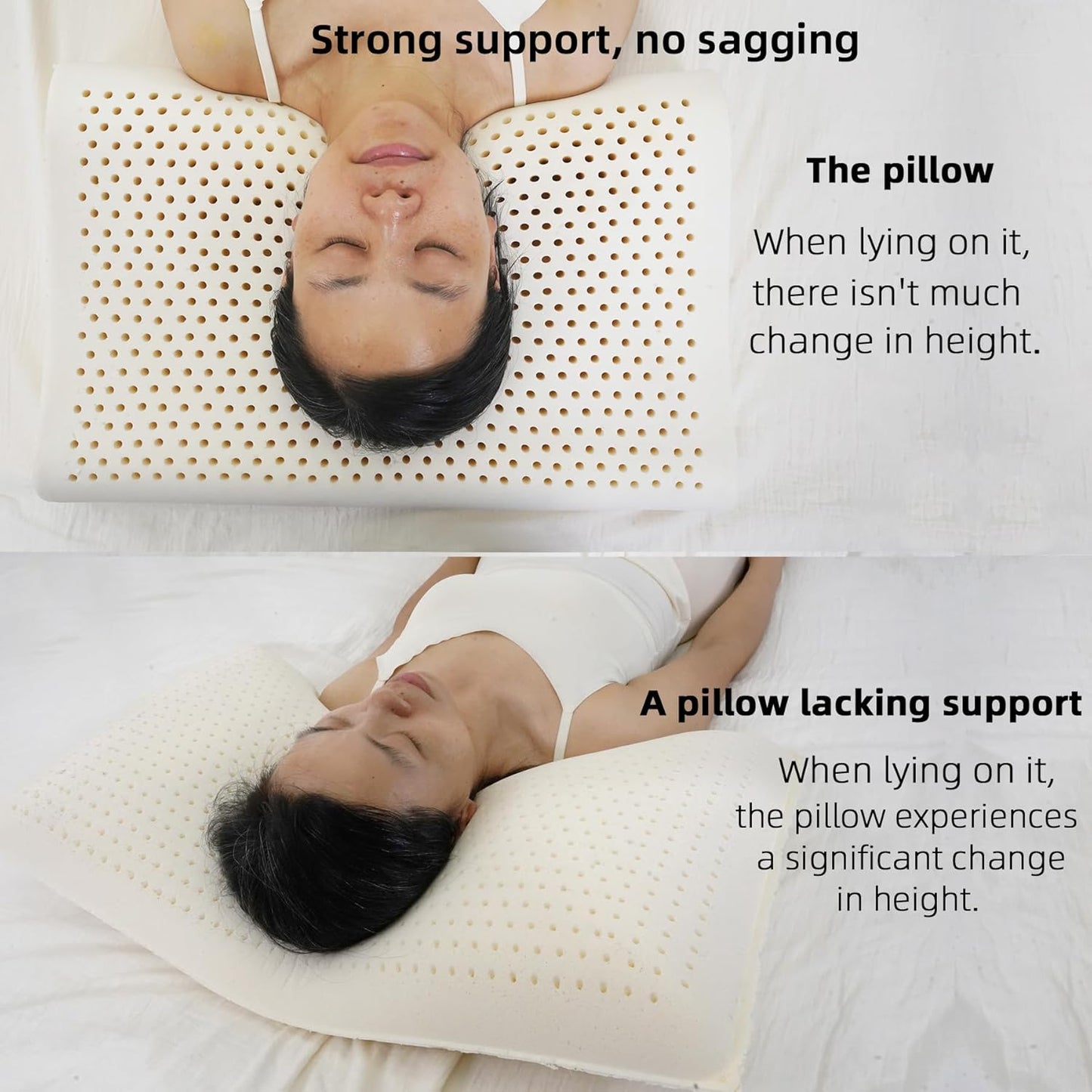Nature Latex Foam Pillows, Cervical Pillow for Neck and Shoulder Pain Relief, Ergonomic Contour Bed Pillow, Medium Firm for Side Sleep Stomach Sleeping and Back Sleeper(23.6"×15.7"×3.7"/4.5")