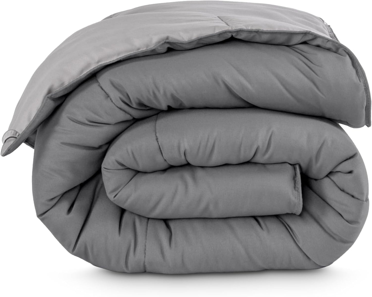 Bare Home Oversized King Comforter - Reversible Colors - Goose Down Alternative - Ultra-Soft - Premium 1800 Series - All Season Warmth - Bedding Comforter (Oversized King, Grey/Light Grey)