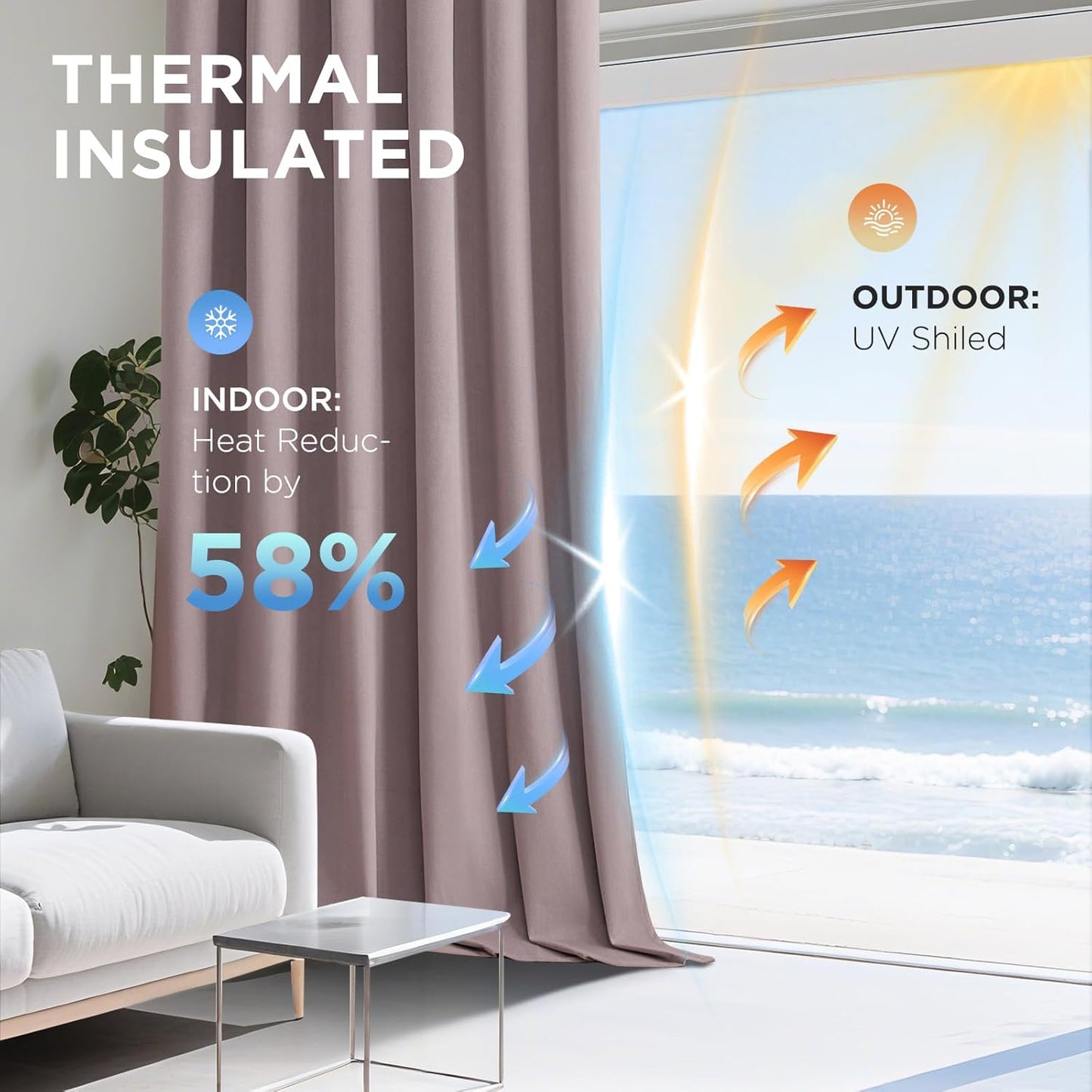 Joydeco Rose Pink 100% Blackout Curtains 72 Inch 2 Panels, Luxury Thermal Pink Velvet Curtains for Bedroom Living Room, Soundproof Blackout Window Drapes, Rod Pocket & Back Tab (52W x 72L)