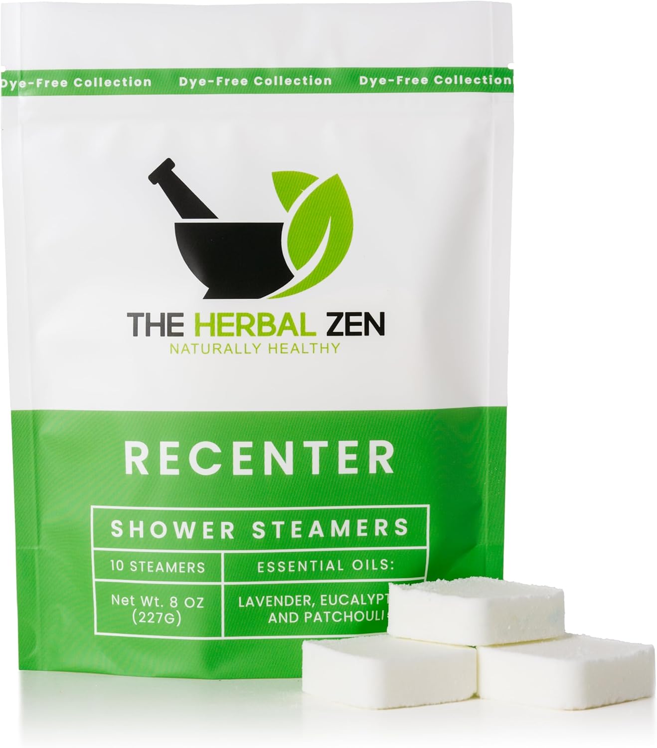 Recenter Shower Steamers Aromatherapy for Relaxing - Christmas Gift - Adult Stocking Stuffer - USA Made - Lavender & Eucalyptus Shower Bomb Tablets - Soothing Natural Essential Oils (10 Pack)