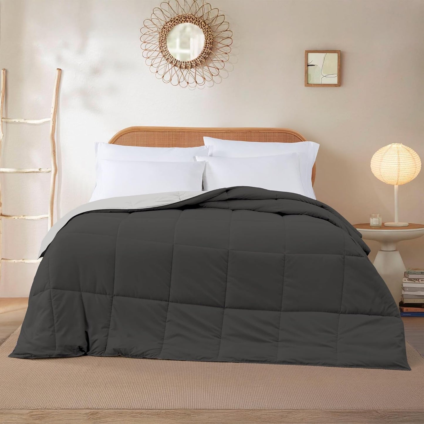 Modern Threads Down Alternative Reversible Comforter Dark Gray/Gray Queen