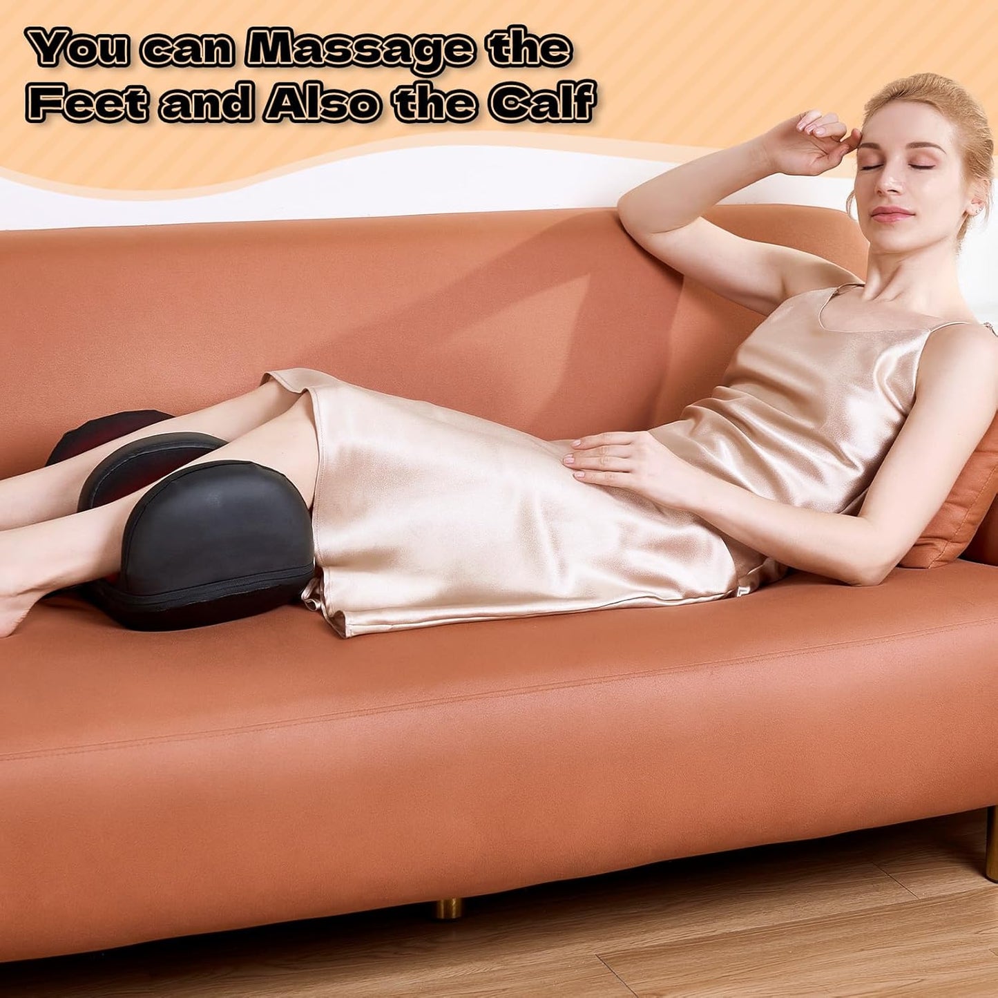 Foot Massager with Heat, Shiatsu Foot Massager, Calf and Foot Massagers, for use at Home and Office, Gift for Wife, Mother