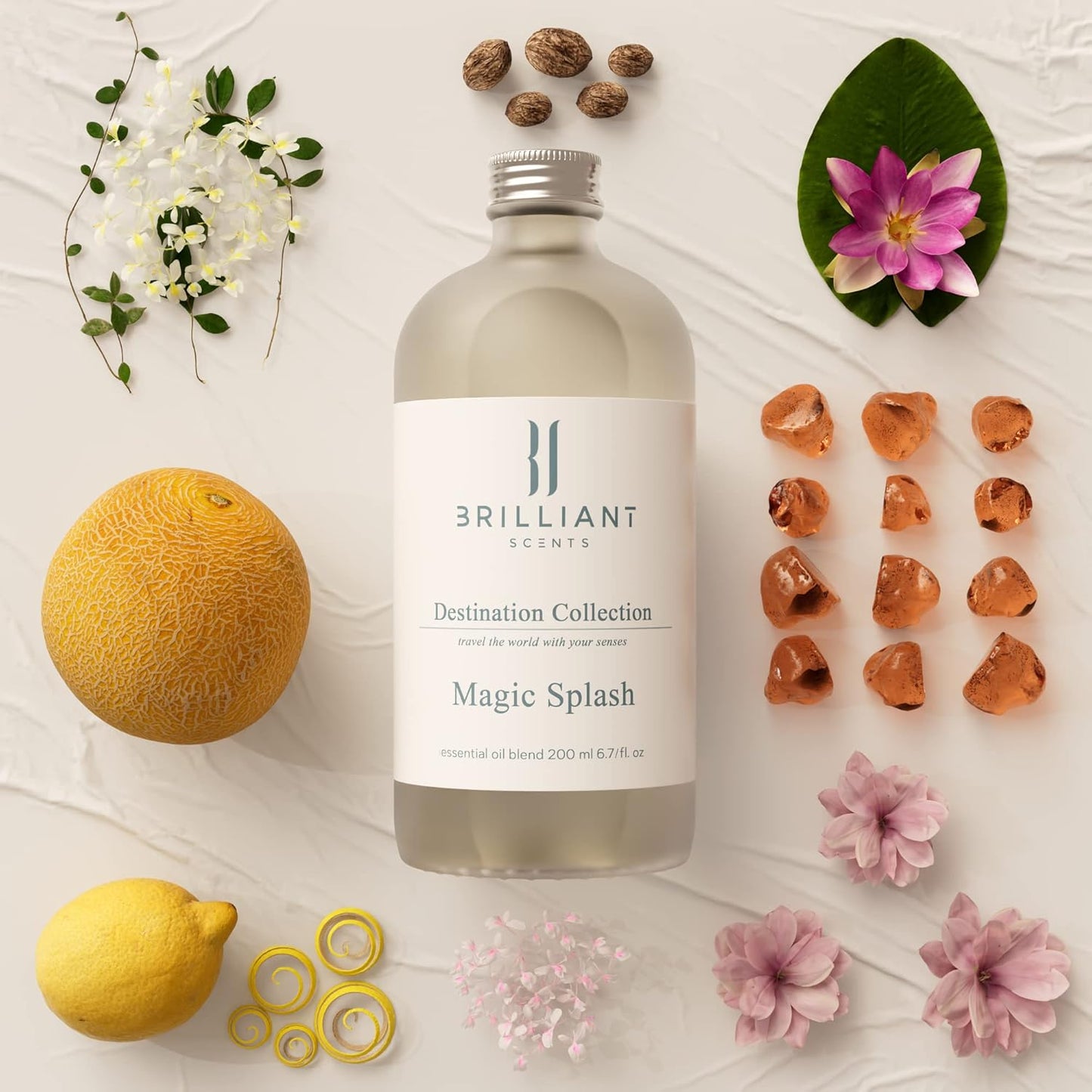 Brilliant Scents Magic Splash Scent | Fresh Air, Lemon Peel, Melon | Luxury Home & Business Scent | Fragrance Oil | 200ML