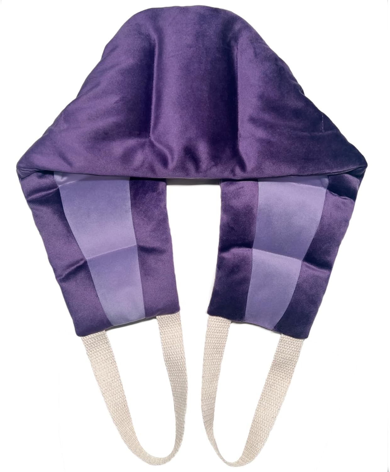Long Heating Pad for Neck and Shoulders and Back Weighted Microwavable Moist Heated Neck Wrap Hot Pack Microwave Heatable Bag Warm Compress Reusable with Handles 33.5"*5.9" Unscented Purple