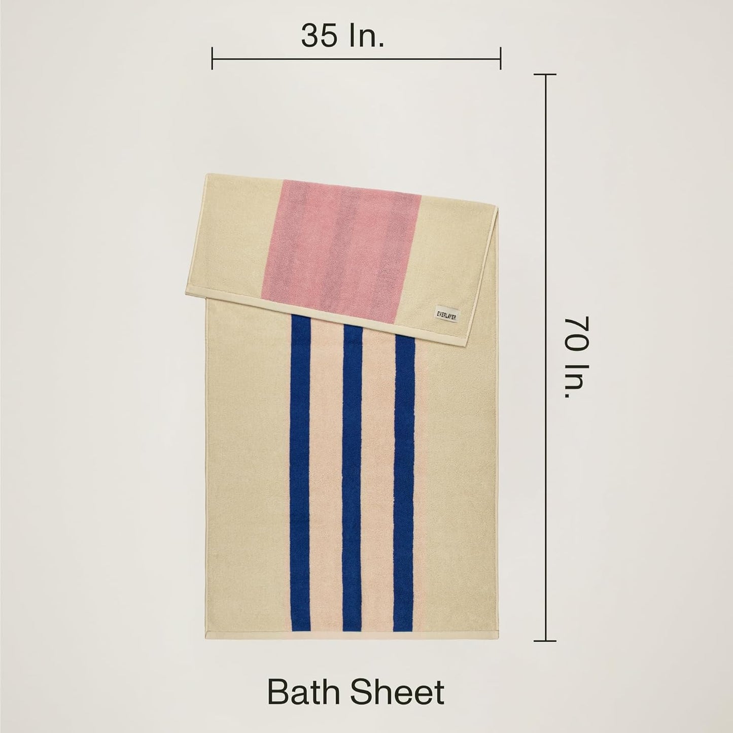 Towels - Ultra Soft, Thick and Plush, Reversible - 1 PC Luxury Bath Sheets (35"x 70"), 550 GSM,100% Combed Cotton, Made in Portugal, Perfect for Home and Bathroom, Calamine Sky-Janus