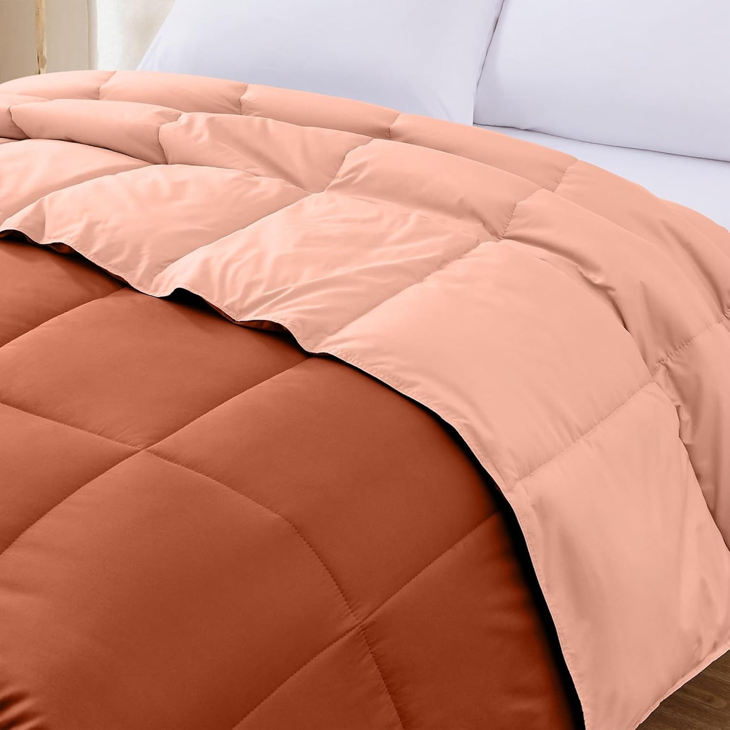 Modern Threads Down Alternative Reversible Comforter Rust/Clay Queen