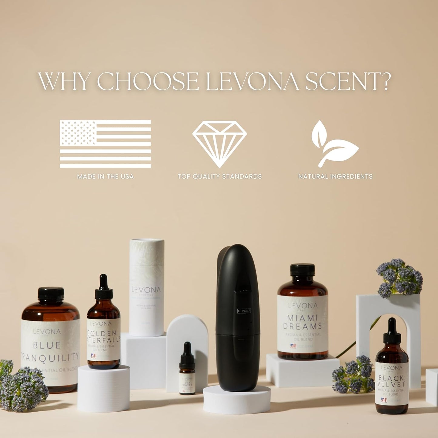 Levona Scent Essential Oil - Aroma for Home, Office, Hotel & Spa, Ideal for Humidifiers & Diffusers, Fragrance with Grapefruit Peel, Fresh Lemon, Litsea - 700ml / 23 fl oz, Hotel Romance