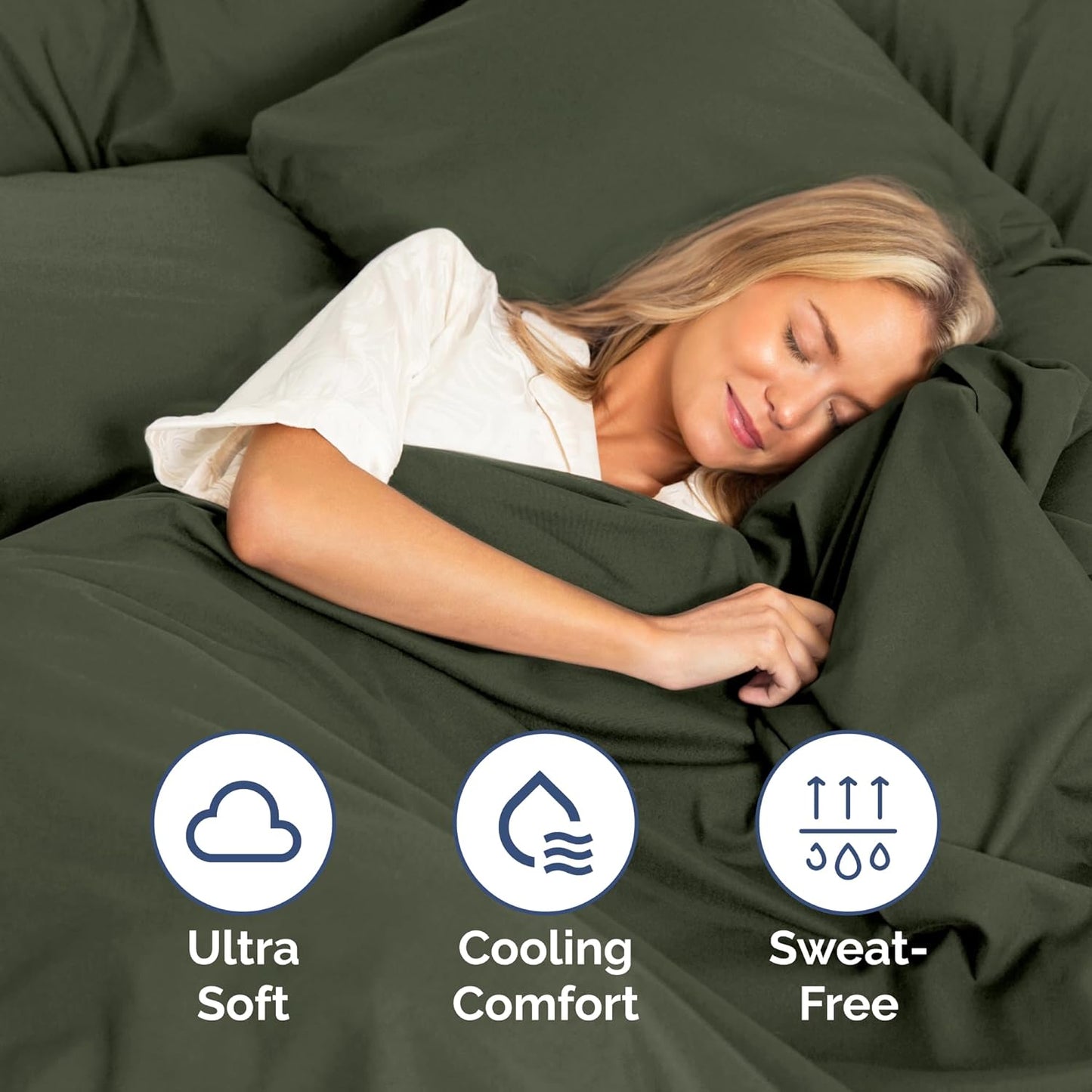 Twin Size 3 Piece Sheet Set - Extra Soft, Breathable & Cooling - Hotel Luxury Durable Bed Sheets for Women & Men - Deep Pockets, Easy-Fit & Wrinkle-Free - Dark Olive Grey Oeko-Tex