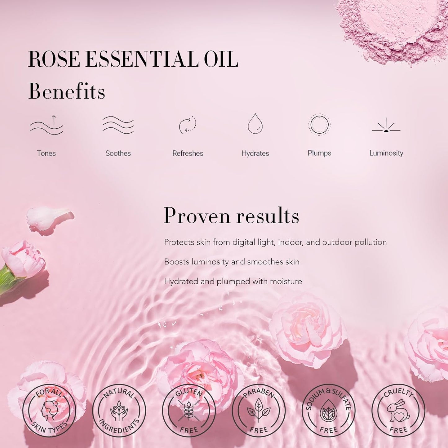 Christmas Gifts for Women, Spa Gifts 28pcs Rose Facial Skin Care Set for Women, Face Cream, Bath Oil, Serum, Shower Accessories - Bath and Body & Facial Kit - Birthday, Valentine's, Bridal Shower