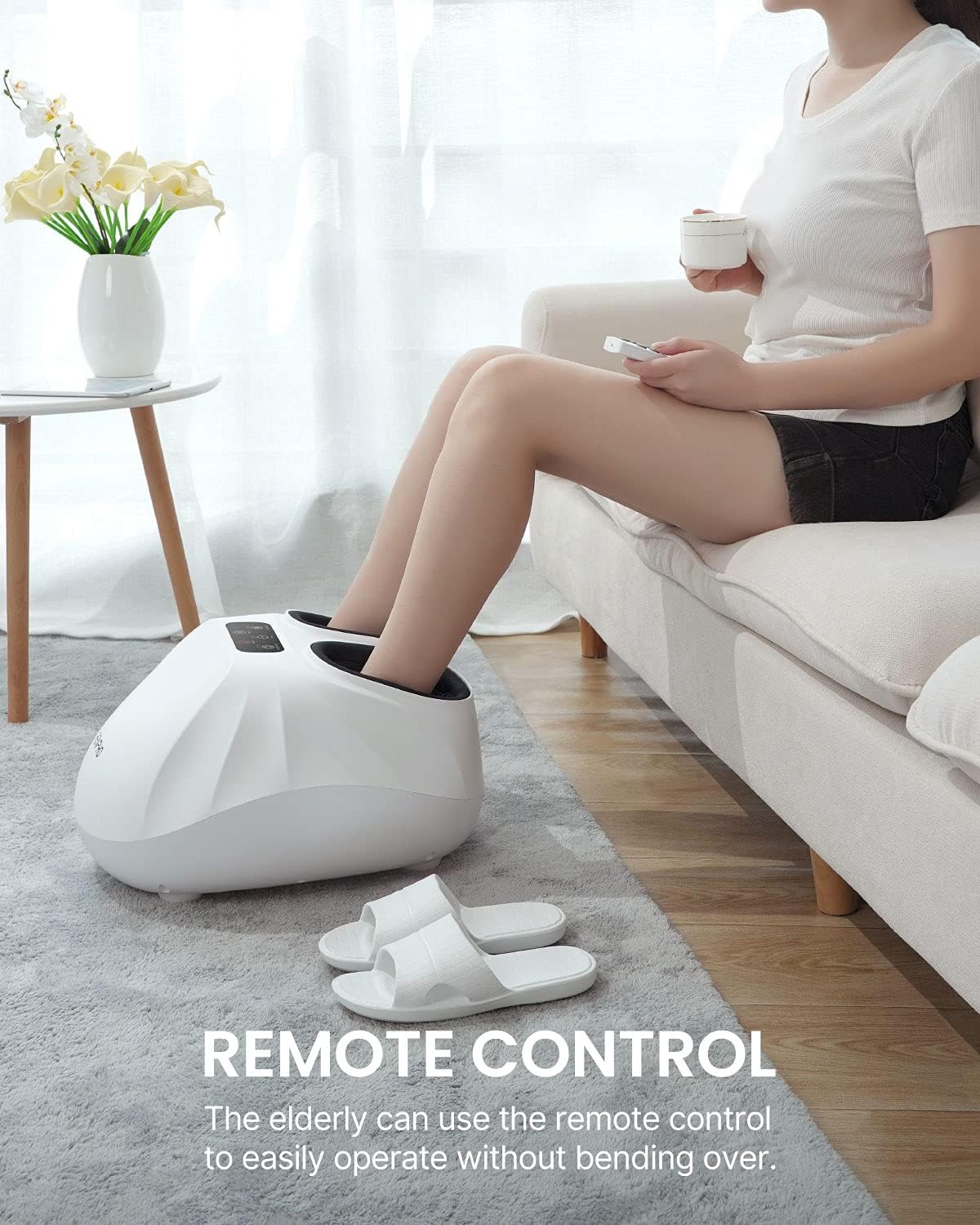 RENPHO Foot Massager Machine with Heat [2026 Upgraded], Shiatsu Foot Massager for Plantar Fasciitis, Christmas Gifts for Women, Cordless Control, Up to Size 14, WH
