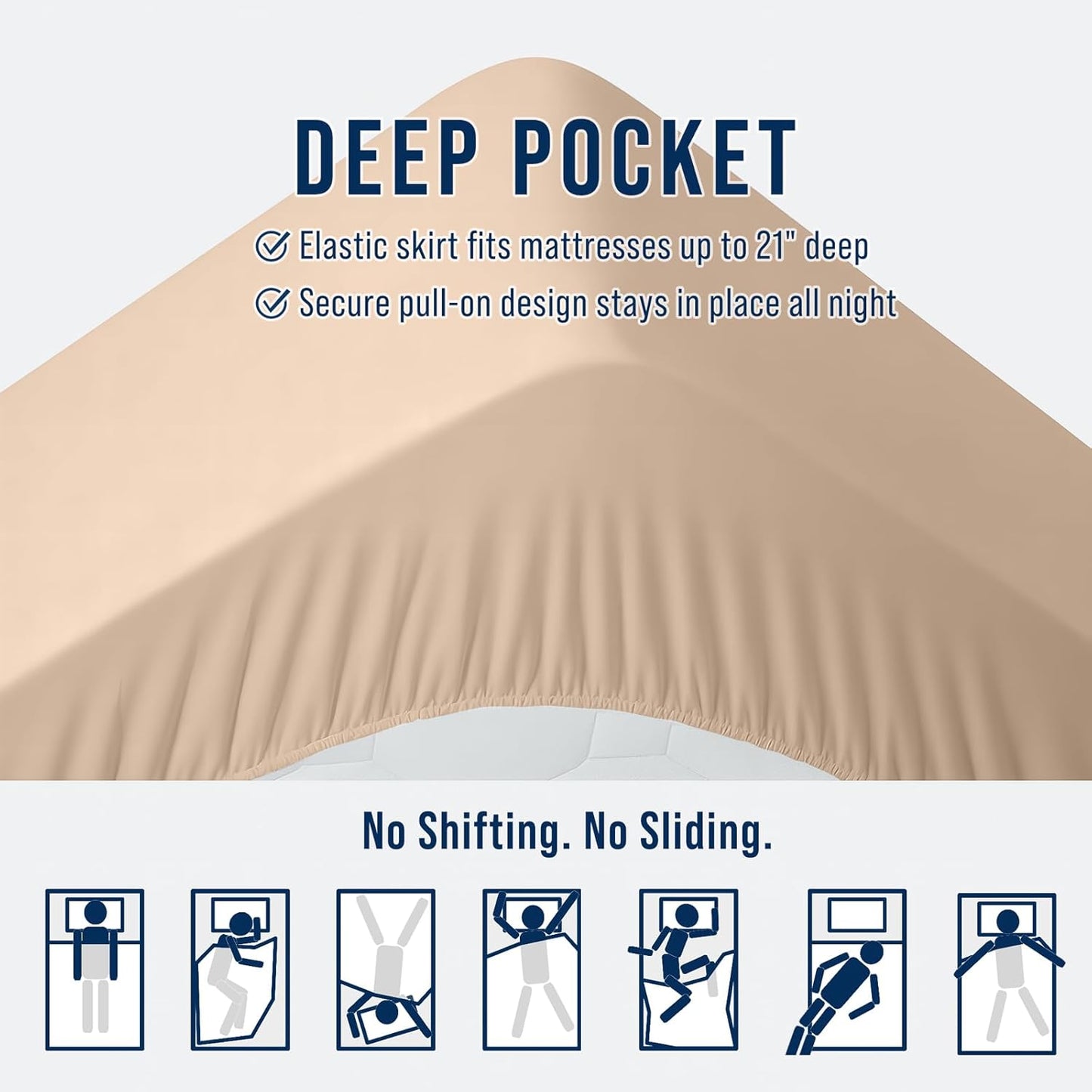 OLANLY California King Quilted Fitted Mattress Pad – Soft Pillow Top Mattress Topper, Down Alternative Fill, Cooling Breathable Mattress Cover, Machine Washable Deep Pocket Mattress Protector, Beige