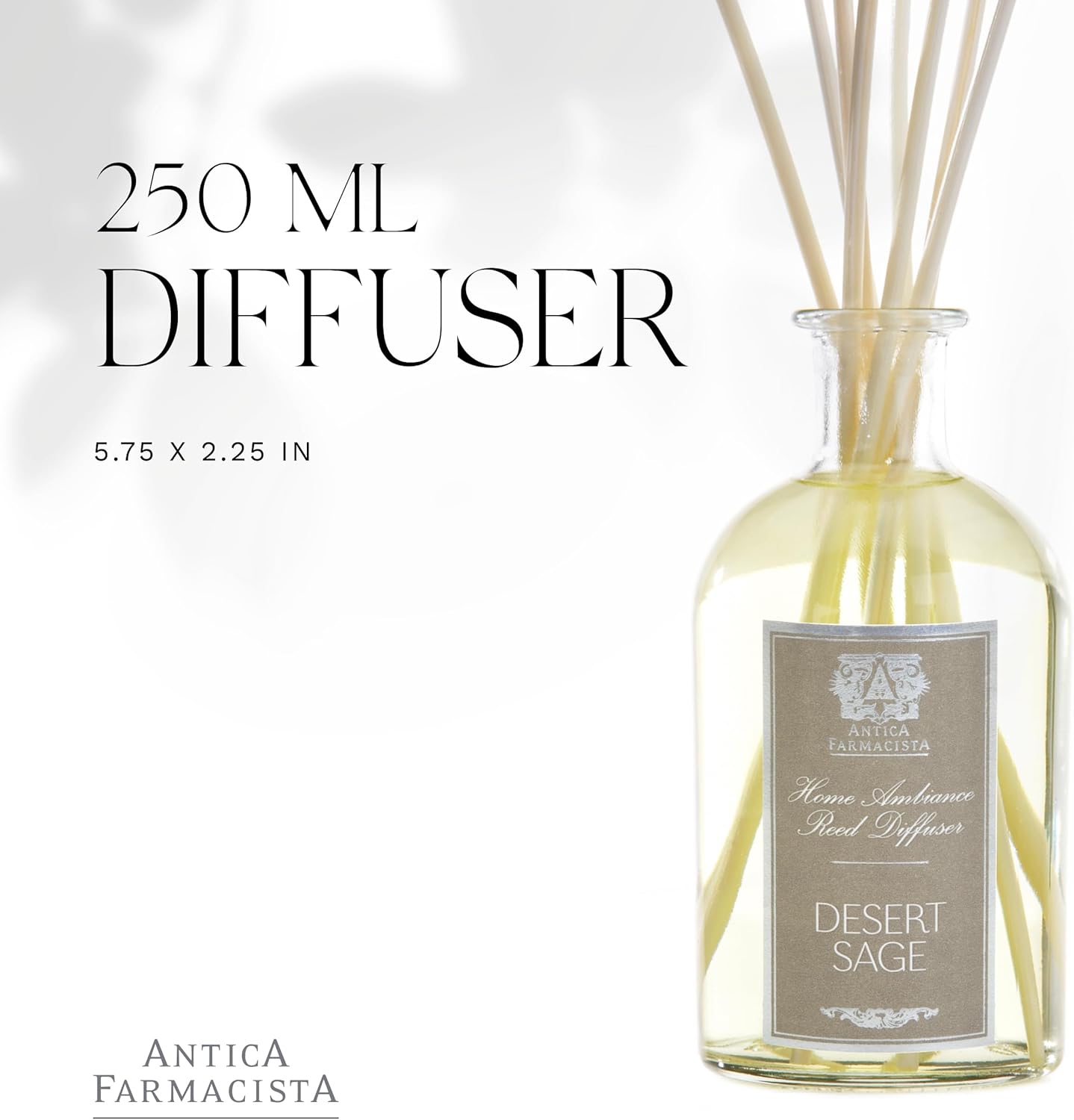 Antica Farmacista Home Ambiance Diffuser - Long-Lasting Reed Scent Diffuser - Luxury Room Freshener Gift - Desert Sage, 8.45 fl oz