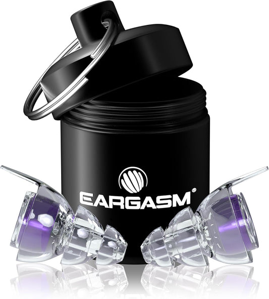 Eargasm High Fidelity Hyperviolet Purple Earplugs - Noise Reducing Ear-Plugs for Hearing Protection at Concerts, Music Festivals, Loud Environments, Live Events, Sporting Events