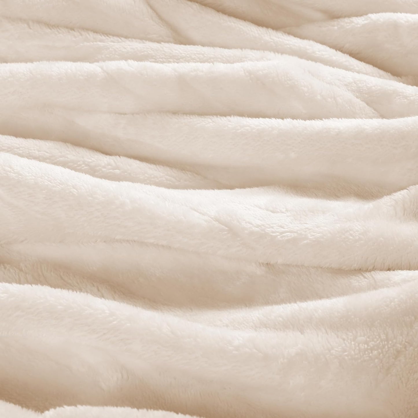 Electric Heated Blanket Queen Size 84"x90", Dual Controllers, Cozy Large Oversized, 4 Heating Levels & 10 Hours Auto Off, Cozy for Bed, Sofa, & Office, Machine Washable, White