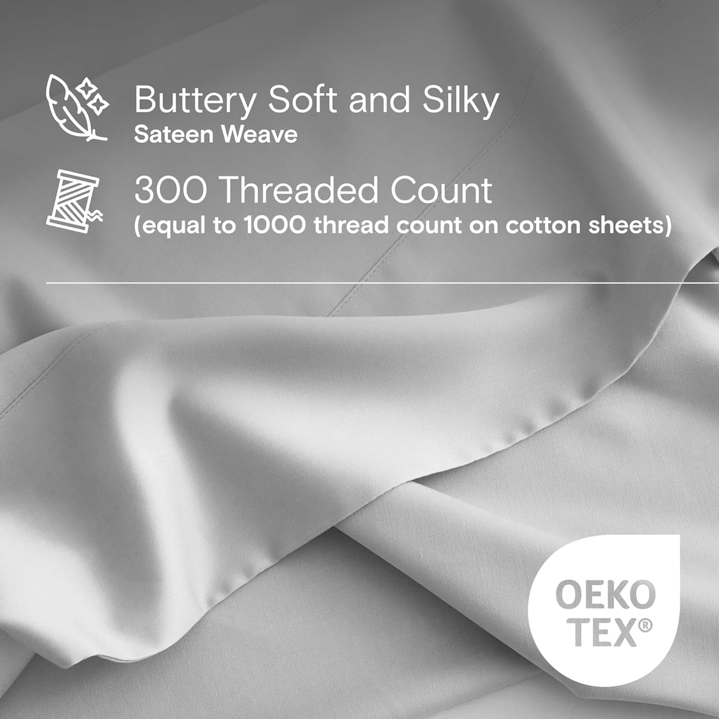 DOZ Duvet Cover Set, 100% Viscose derived from Bamboo, Organically Grown, Buttery Soft, Cooling Duvet Covers, High GSM, 1 Duvet Cover and 1 Pillowcase, 70"x90" (Dove, Twin/Twin XL)