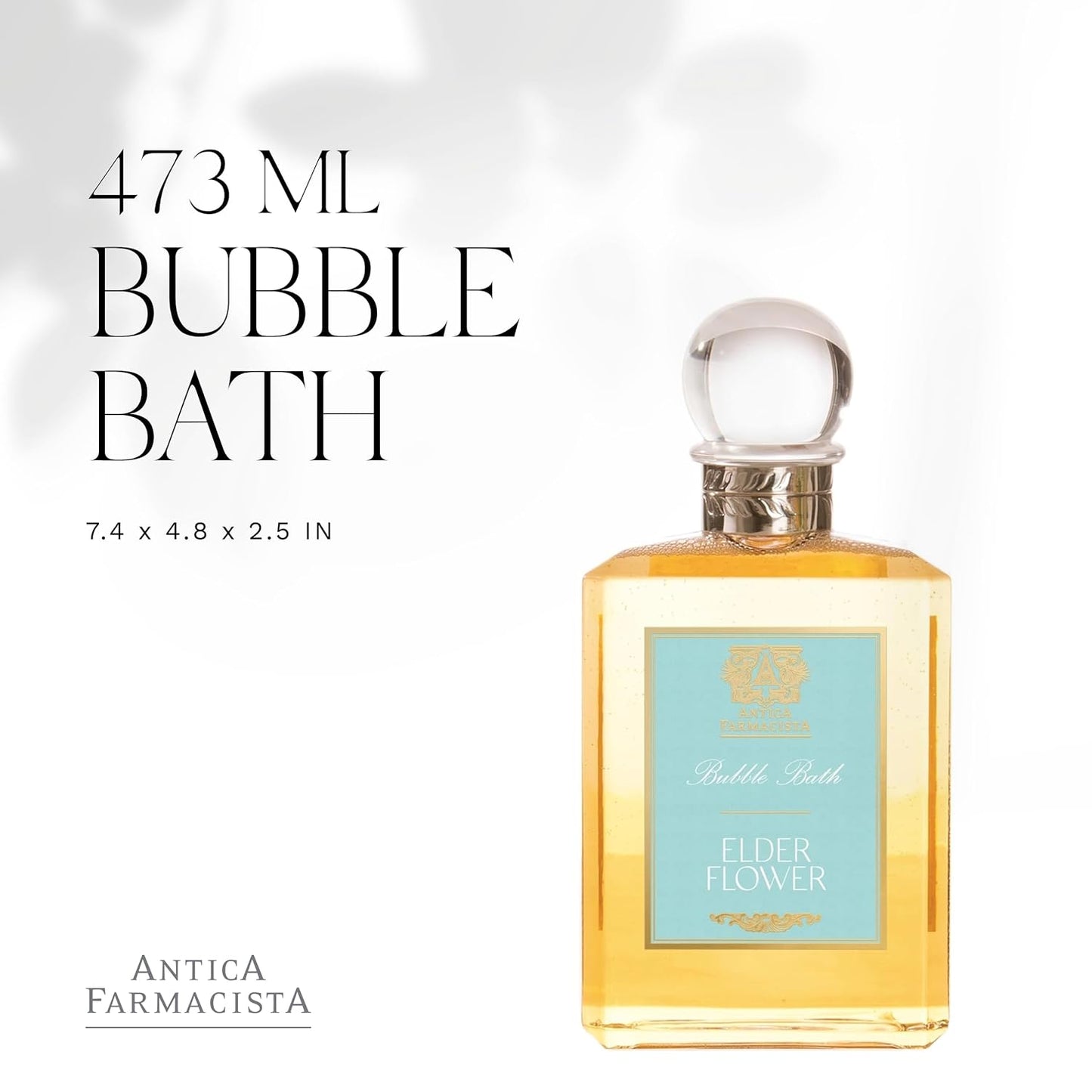 Antica Farmacista Bubble Bath - Relaxing Foam Bath with Honey, Jojoba Oil & Aloe Vera - Luxury Gift for Any Occasion - Elderflower, 16 fl oz