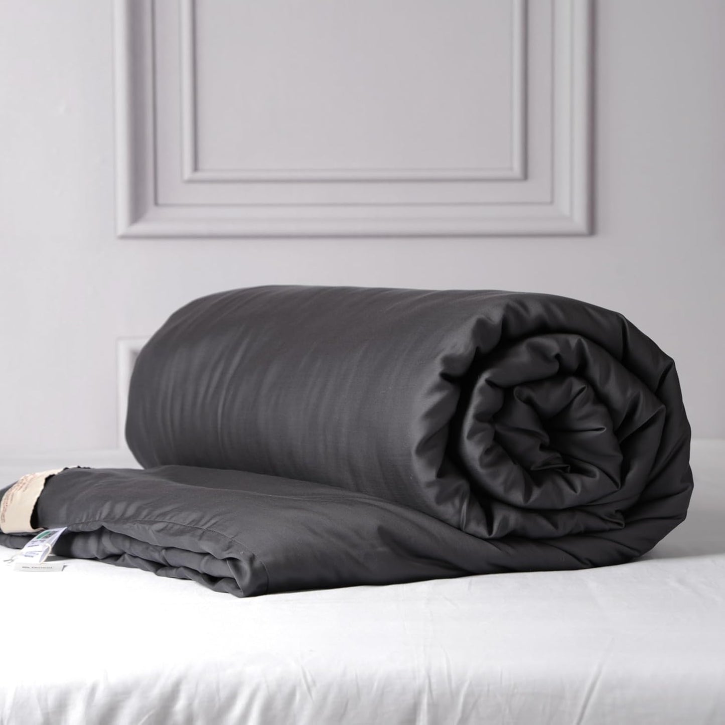 CUDDLE DREAMS Silk Filled Comforter for All Season, Detachable Tencel Duvet Cover for Easy Care, Naturally Breathable (Steel Gray, King)