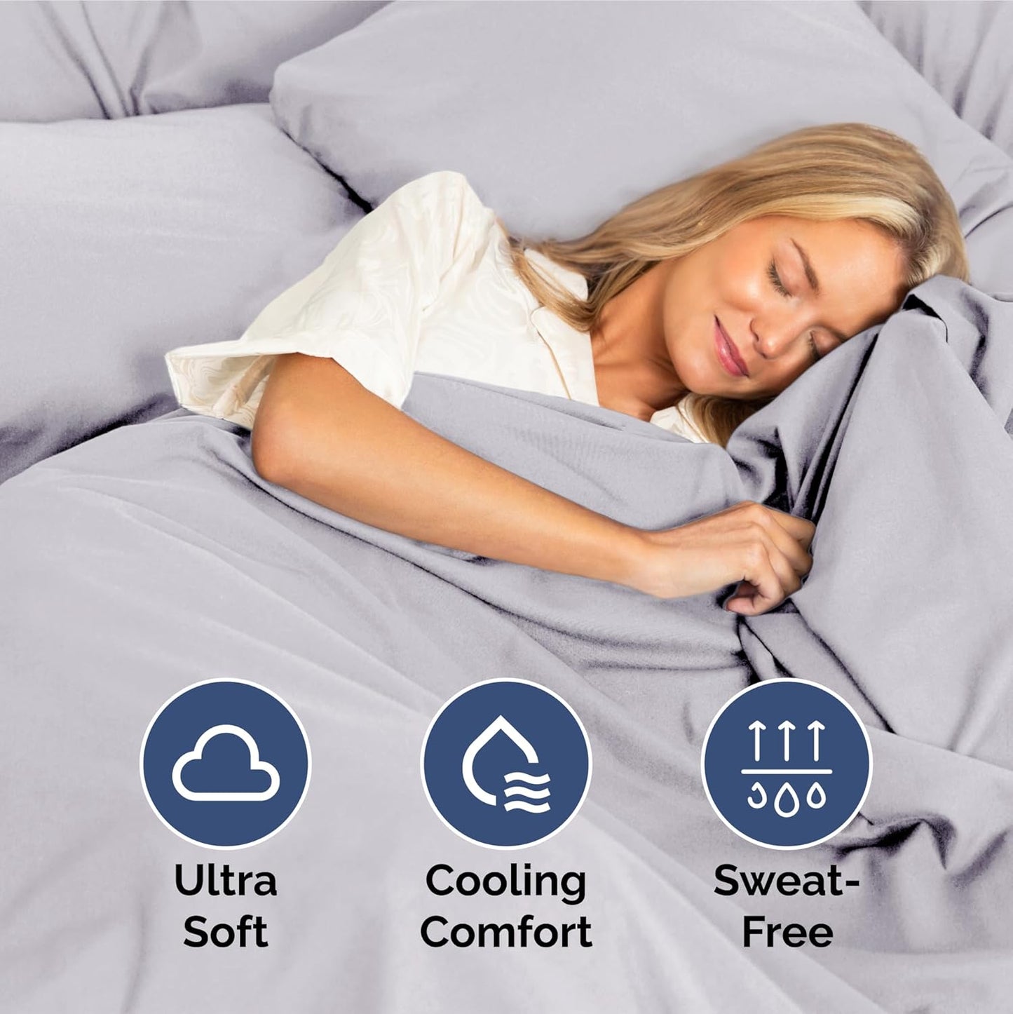 Split King Size 5 Piece Sheet Set - Extra Soft, Breathable & Cooling Sheets - Hotel Luxury Bed Sheets for Women & Men - Deep Pockets, Easy-Fit & Wrinkle-Free Sheets - Light Lilac Oeko-Tex Bed Sheets