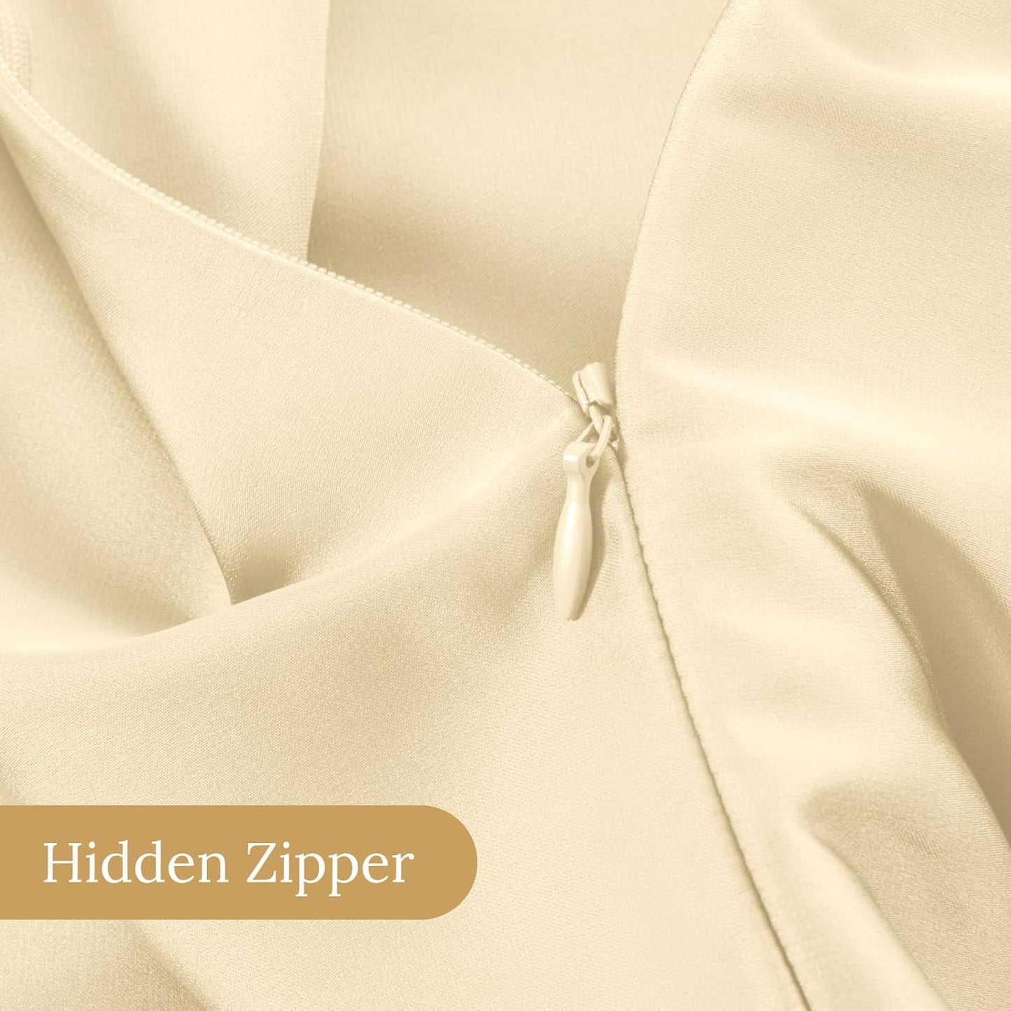 INFIIXSO Mulberry Silk Pillowcase for Hair and Skin, Silk Pillow Cases Standard Size with Hidden Zipper 20x26 Inches, Extraordinary Smooth and Soft Cooling Pillow Cases for Hot Sleepers(Ivory, 1 Pack)