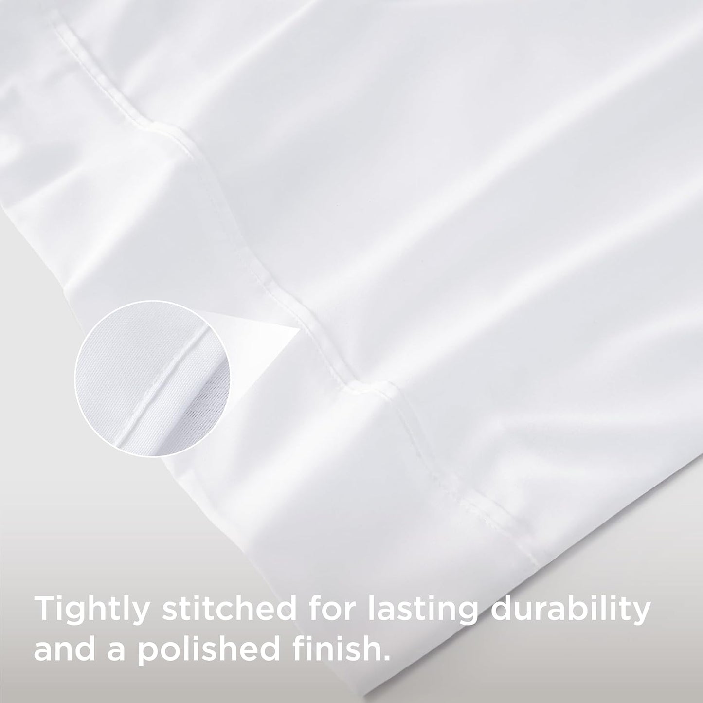 Bedsure King Size Pillow Cases Set of 4 - White Brushed Microfiber Pillowcases 4 Pack, Super Soft Pillowcase, Pillow Case Cover with Envelope Closure, Wrinkle, Fade and Stain Resistant, 20x36 Inches
