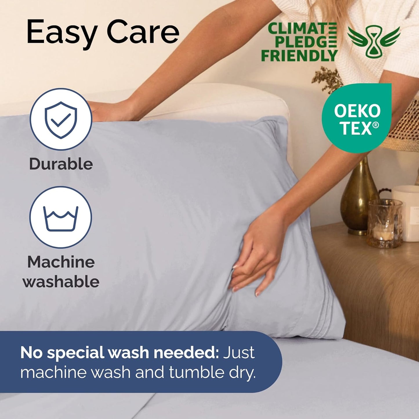 Twin Size 3 Piece Sheet Set - Extra Soft, Breathable & Cooling Sheets - Hotel Luxury Durable Bed Sheets for Women & Men - Deep Pockets, Easy-Fit & Wrinkle-Free Sheets - Light Lilac Oeko-Tex Bed Sheets