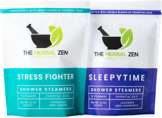 Aromatherapy Shower Steamer Gift Set - Christmas Gift - Adult Stocking Stuffer - USA Made - Shower Bomb Tablets Made with Soothing Natural Essential Oils - Relaxation Gift for Women and Men