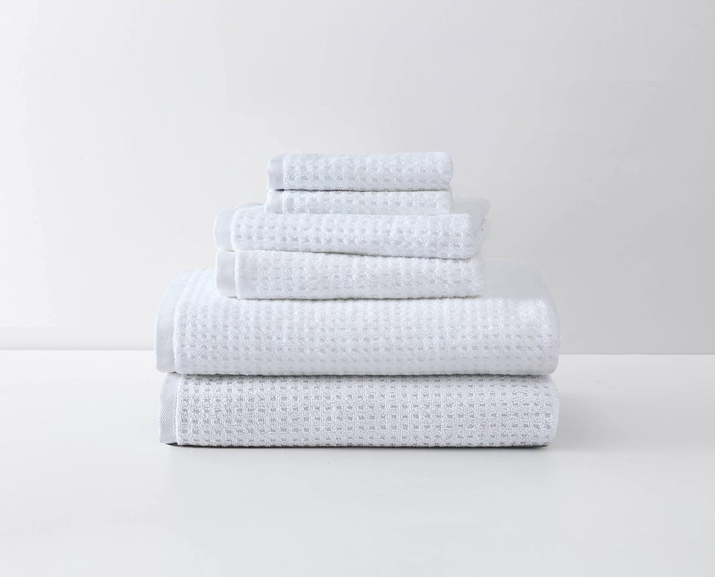 Tommy Bahama - Bath Towels, Highly Absorbent Cotton Bathroom Decor, Low Linting & Fade Resistant, Oeko-Tex Certified (Northern Pacific White, 6-Piece)