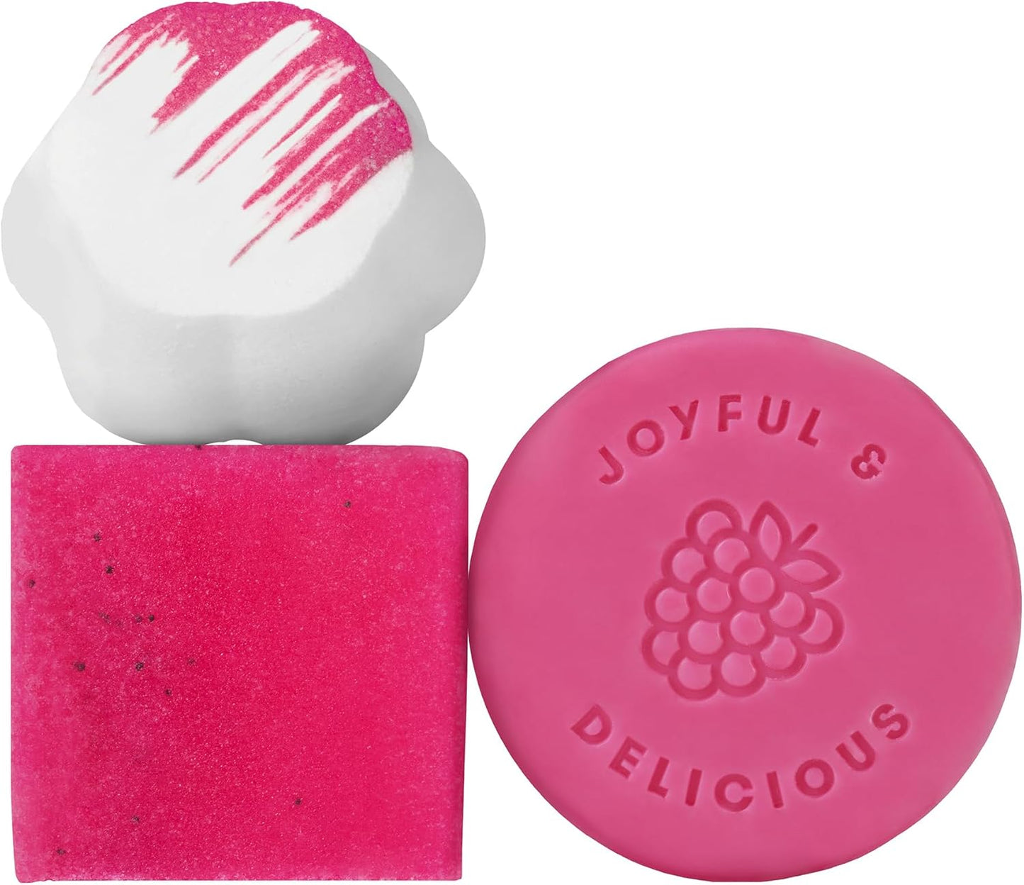 ANIHANA Berry Burst Shower & Body Gift Set with Shower Steamer, Body Scrub Bar, and Feel-Good Soap