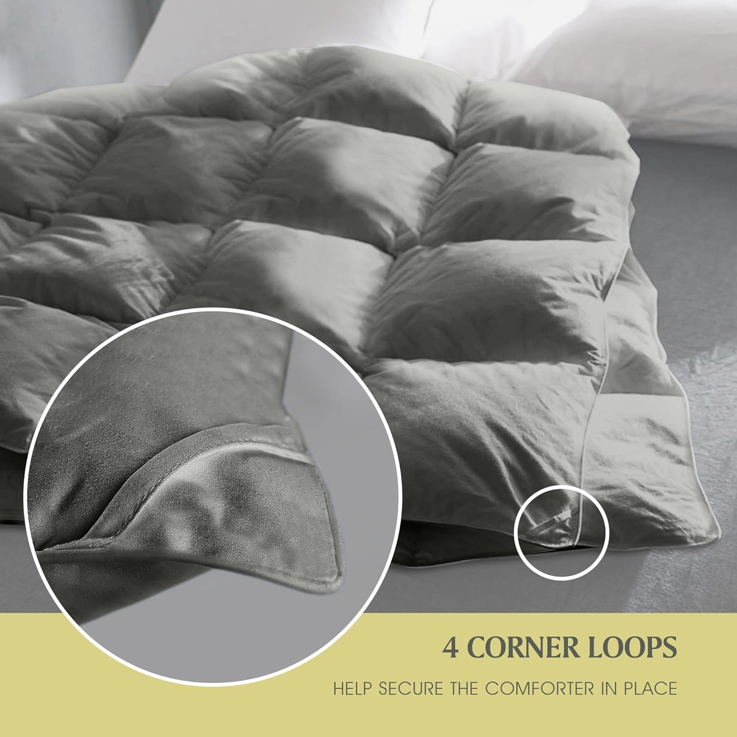 Farm to Home Down Alternative Comforter Queen Size Organic Cotton Duvet Insert Hotel Collection Hypoallergenic Machine Washable 98 x 90 for All Season