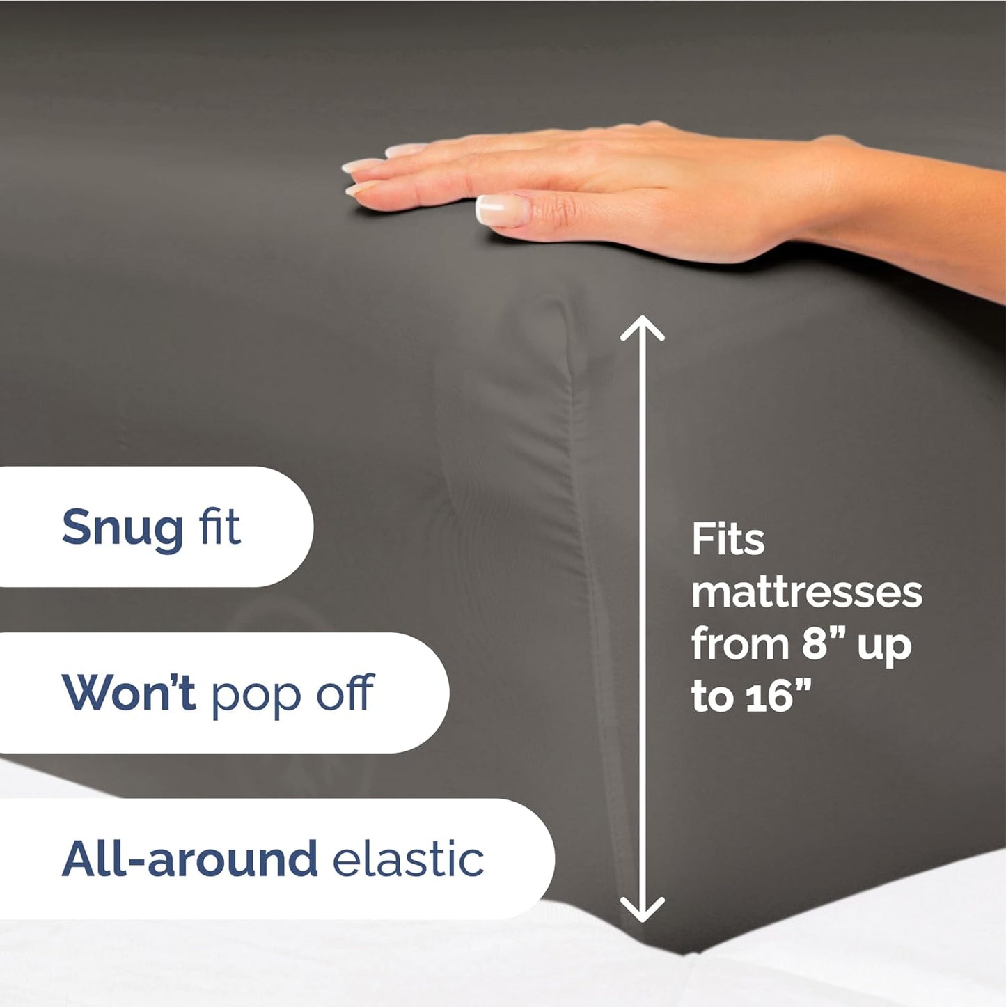 Twin XL Size 3 Piece Sheet Set - Extra Soft, Breathable & Cooling - Hotel Luxury Durable Bed Sheets for Women & Men - Deep Pockets, Easy-Fit & Wrinkle-Free - Cool Brown Oeko-Tex