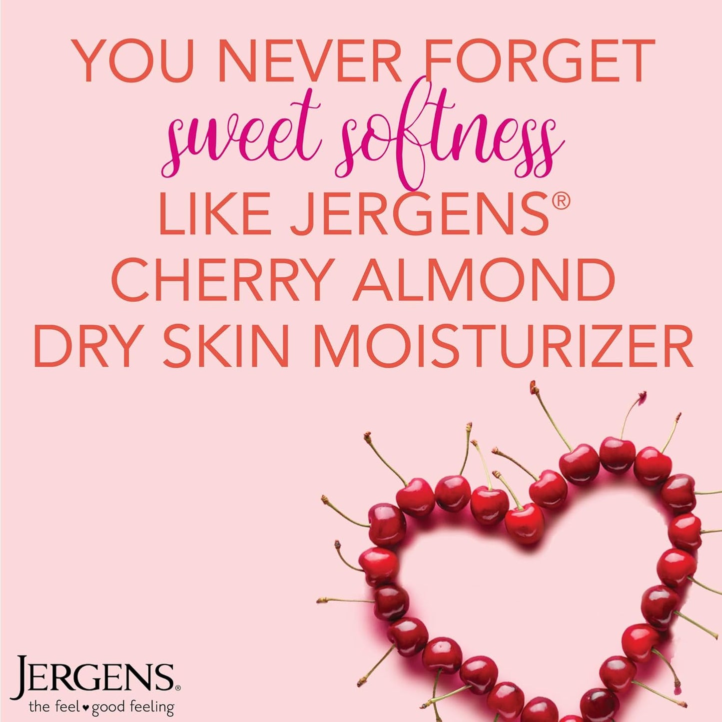 Jergens Original Scent Dry Skin Body Lotion, Hand and Body Moisturizer, Cherry Almond Essence, Dermatologist Tested, 32 Oz
