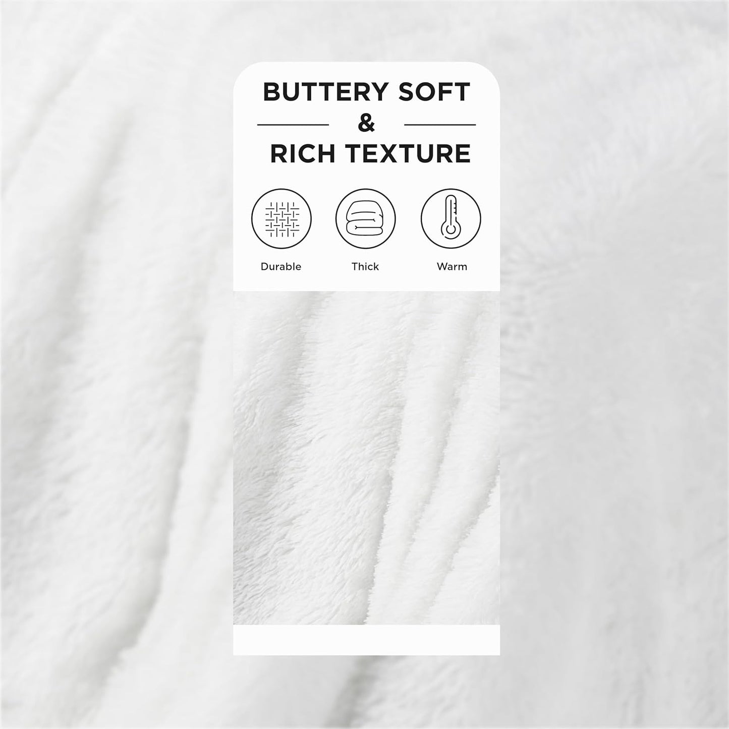 Bedsure GentleSoft Fluffy White King Size Blanket for Bed, Thick Soft Sherpa Faux Fur Fleece Bedding Fuzzy Plush Winter Warm Heavy Large King Blanket, Cozy White Gifts for Men Women, 108x90