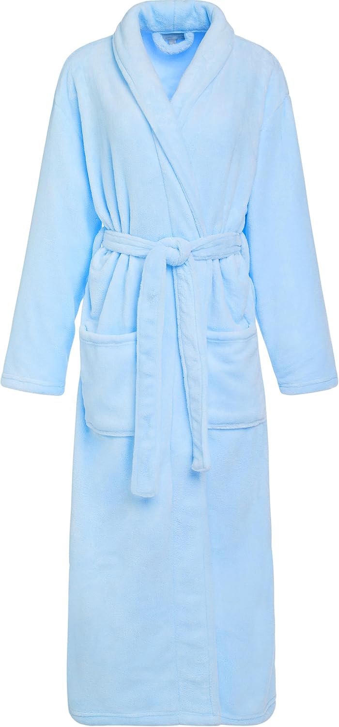 Alexander Del Rossa Plush Robe for Women, Long Fleece Winter Bath Robe, Plus Size