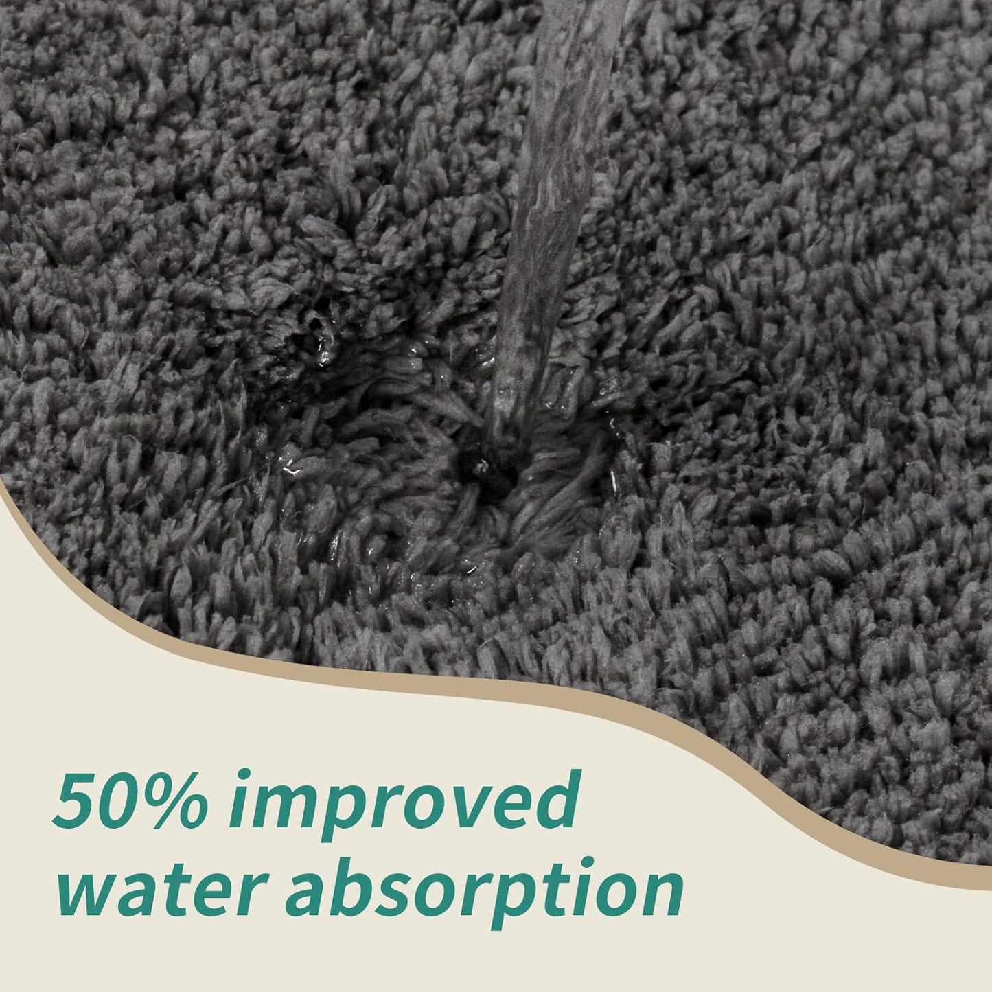 Bathroom Runner Rug 24x59 Dark Grey Non Slip Fluffy Long Bath Mat for Bathroom Floor Washable Plush Luxury Bath Rug for Tub Absorbent Shower Sink Mat Bedside Rug